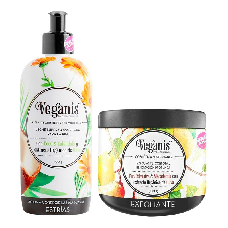 Pack De Leche Vegana Y Crema Exfoliante Veganis De 500gr