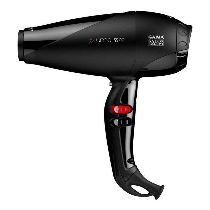 Secador De Pelo Ga.ma Italysalon Exclusive Pluma 5500 Oxy Ac Negro