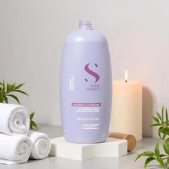 Duo Alfaparf Smooth Xl Shampoo 1000ml Y Acondicionador 1000ml Para Cabellos Rebeldes