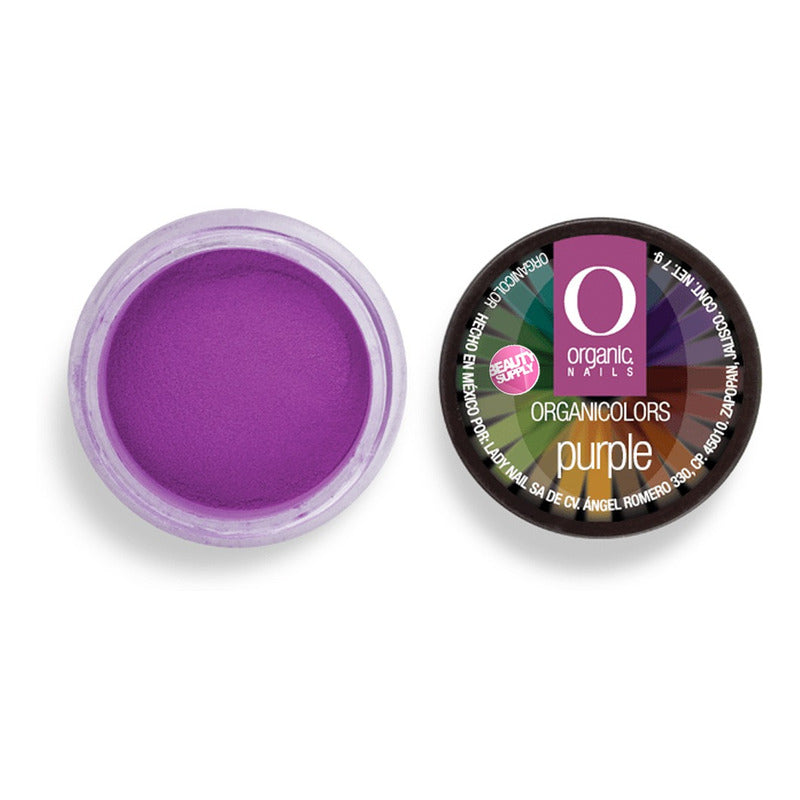 Polvo Acrílico Organicolor De Organic Nails Purple Violeta