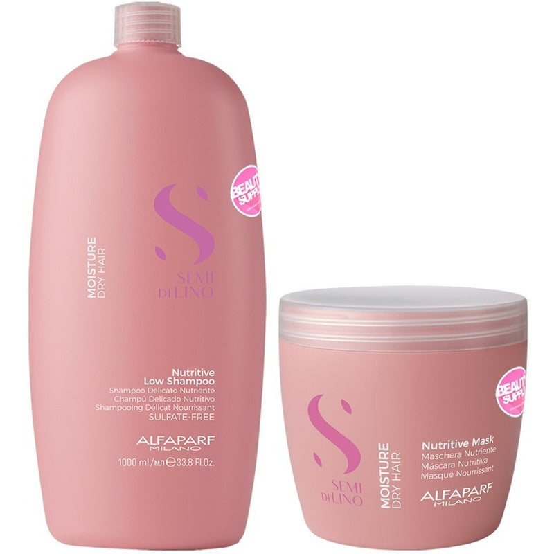 Pack Hidratante Alfaparf De Shampoo 1lt Y Mascara 500ml