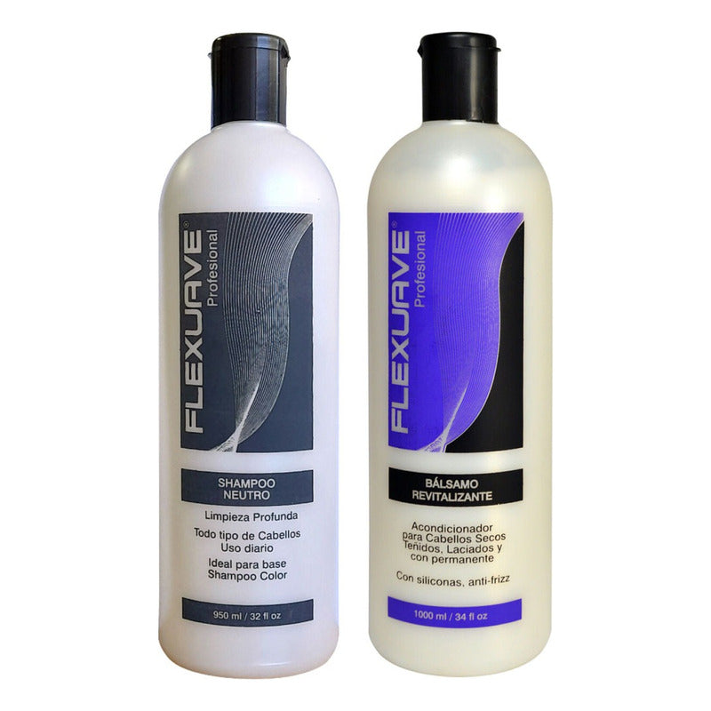 Shampoo Flexuave Neutro Y Bálsamo Revitalizante
