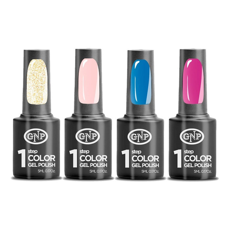 4 Esmaltes Semipermanentes Gel Uv/led Gnp De 1 Paso