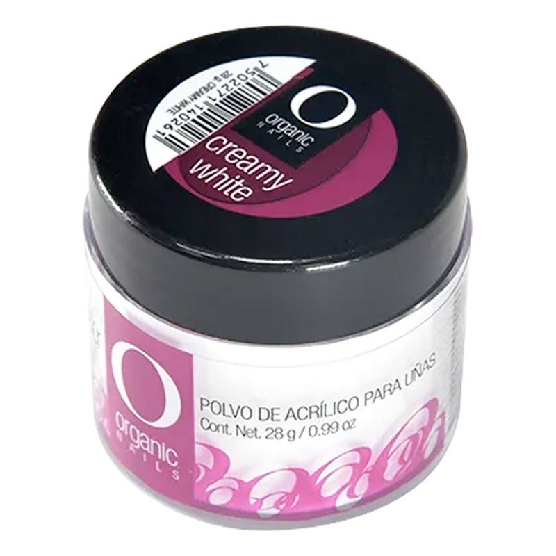 Polvo Acrílico Organic Creamy White 28g Blanco