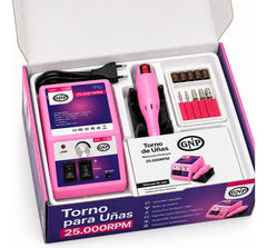 Lámpara Uv Para Uñas Gnp 280w Digital + Torno Gnp 25000 Rpm