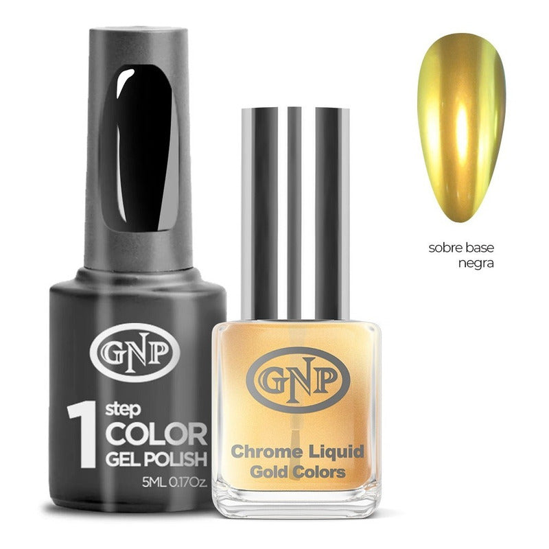 Kit De Esmalte Semipermanente Gnp + Polvo Liquido Chromo