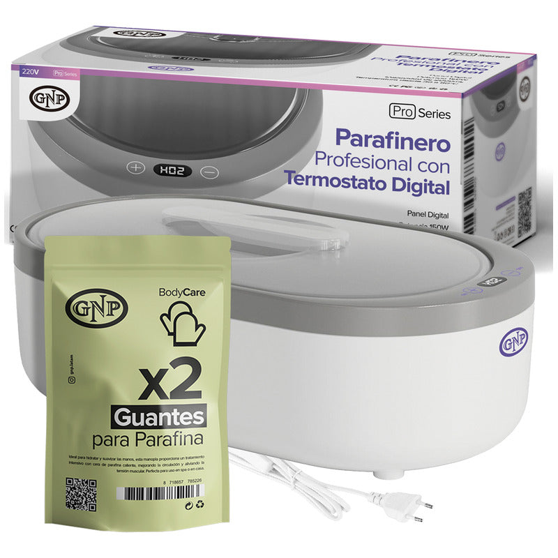 Kit Parafinero Gnp 2l Digital + Guantes Tratamiento Manos