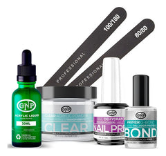 Kit De Uñas Acrílicas Gnp Polvo 60gr Limas, Nail Prep, Bond