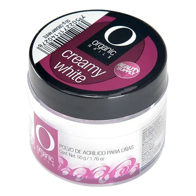 Polvo Acrílico Organic Nails Creamy White 50gr #bs Blanco Lechoso