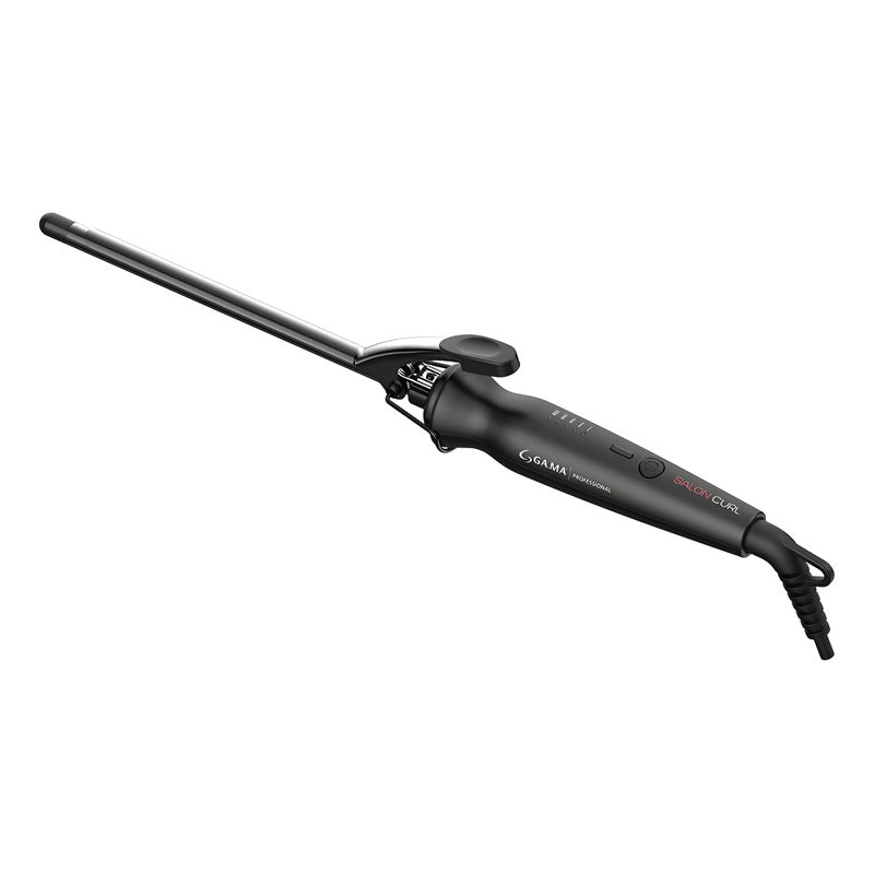 Rizadora Ga.ma Salon Curl 9mm Negra Barril Negro