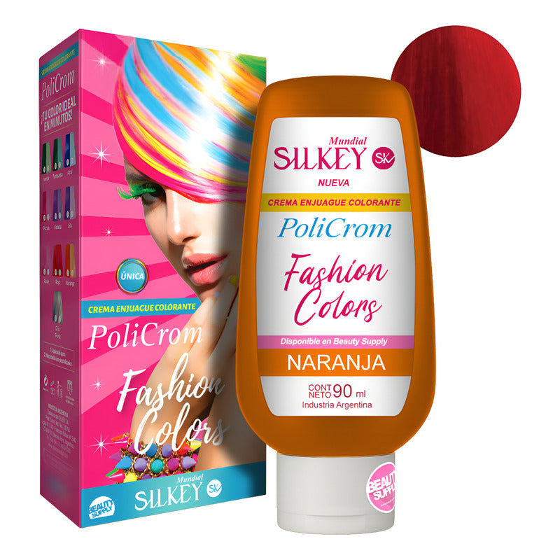 Tinta Silkey Fashion Colors. Colores Intensos Y Duraderos Naranja