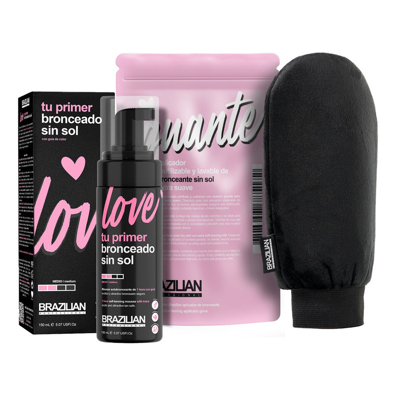 Kit Autobronceante Brazilian Love 150ml Con Guía + Guante