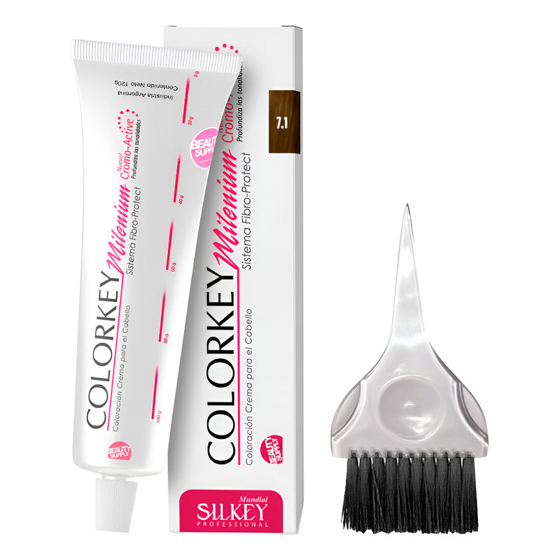 Kit Tinta Silkey Colorkey Milenium 120g + Pincel De Tinta 7.1