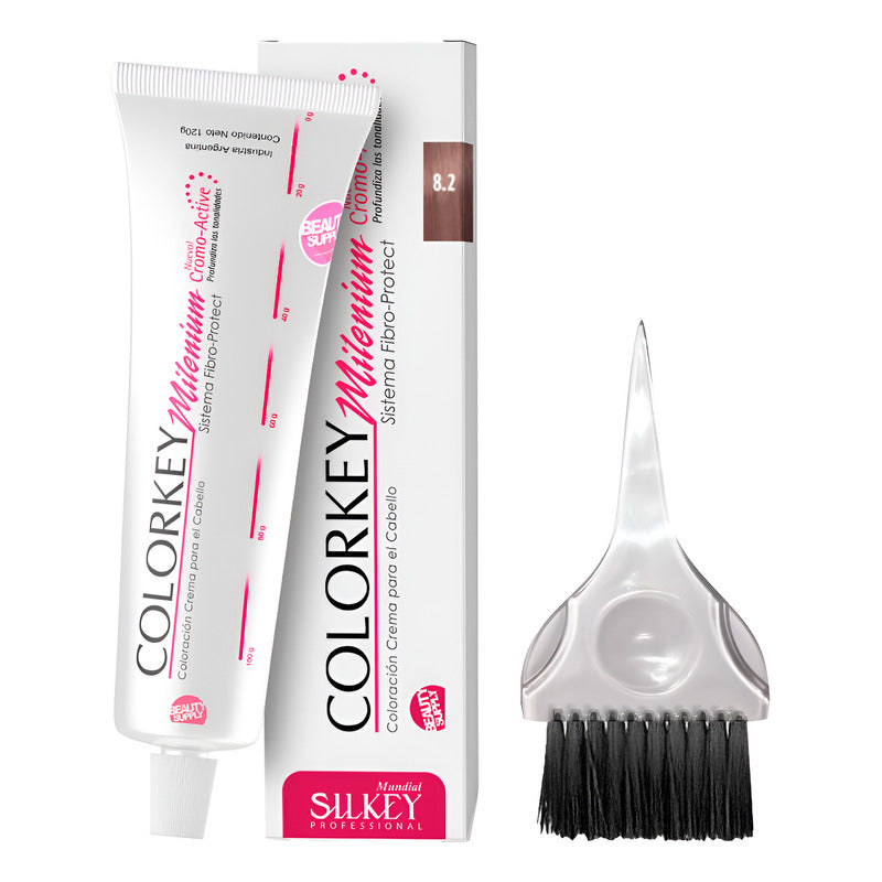 Kit Tinta Silkey Colorkey Milenium 120g + Pincel De Tinta 8.2