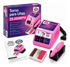 Lámpara Uv Para Uñas Gnp 280w Digital + Torno Gnp 25000 Rpm
