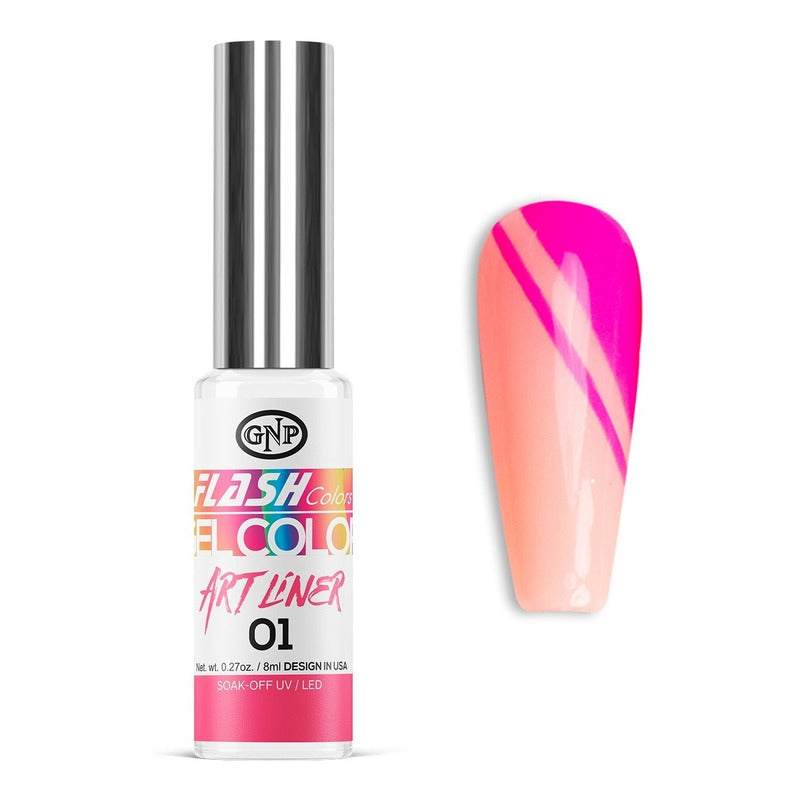 Esmalte De Arte Semipermente Gnp 8ml Con Pincel Fino