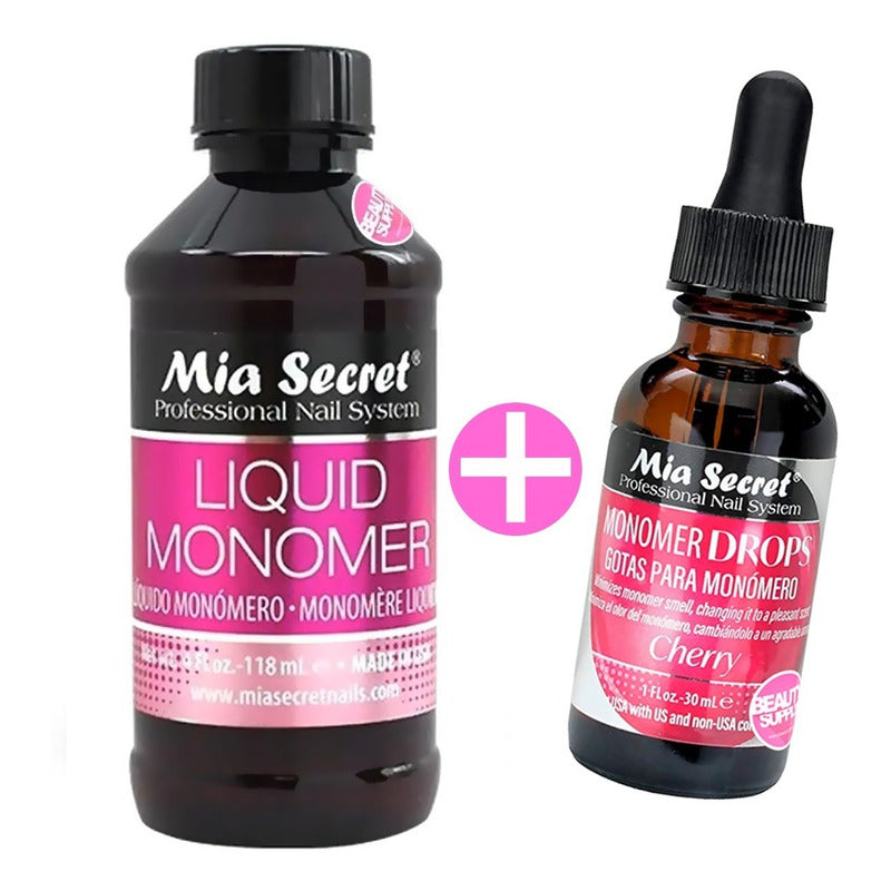 Monomero Mia Secret 118ml + Gotas Para Monomero