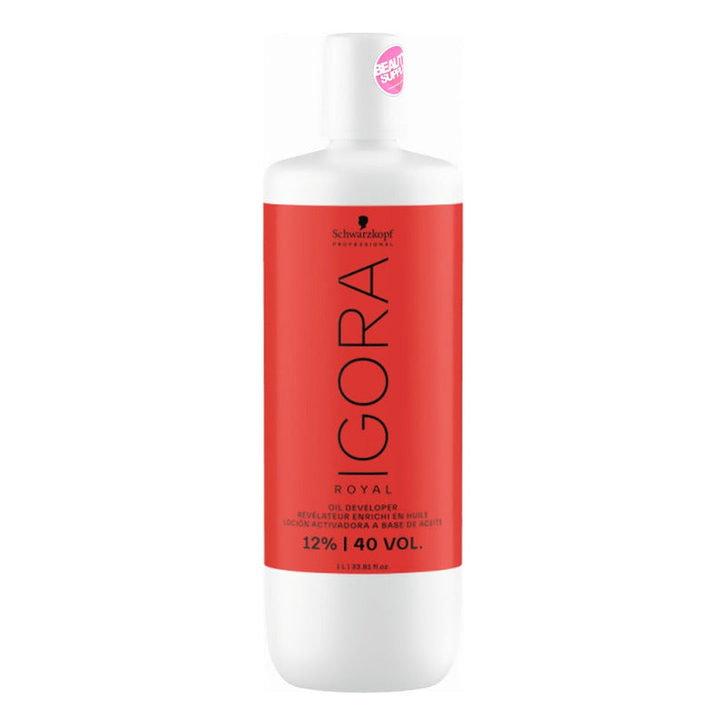 Locion Oxidante 40 Vol. Igora Royal Schwarzkopf 1000ml Oxidantes Y Decolorantes Para Pelo Y Rostro
