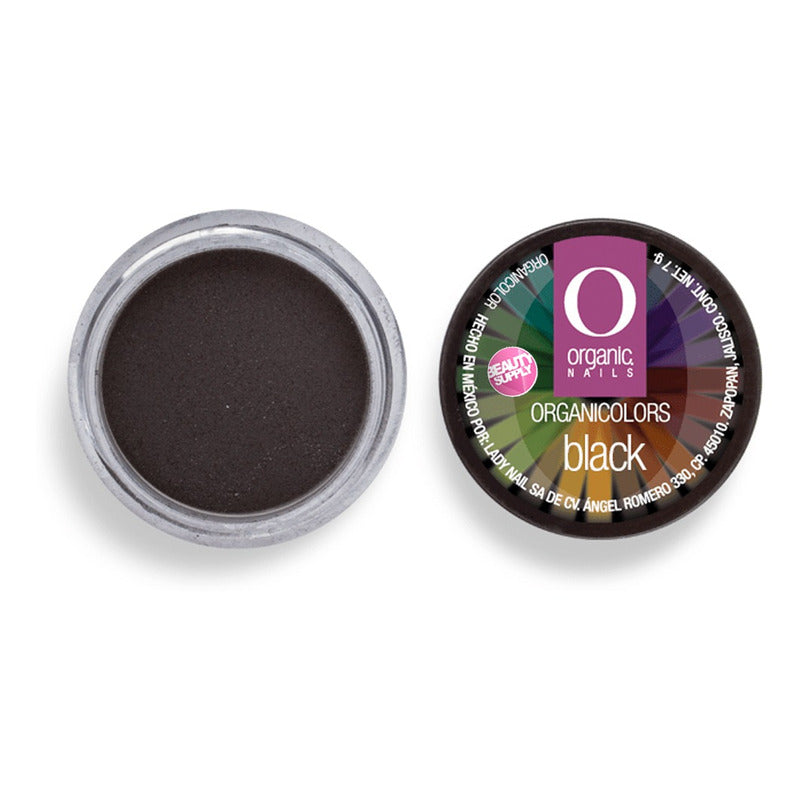 Polvo Acrílico Organicolor De Organic Nails Black Negro