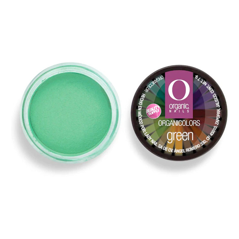 Polvo Acrílico Organicolor De Organic Nails Green Verde