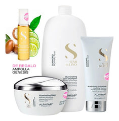 Kit Shampoo 1000ml Y Acondicionador 200ml Alfaparf Diamond