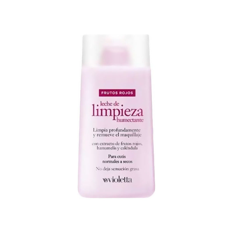 Leche De Limpieza Humectante Violetta Frutos Rojos 145ml Normales Y Secos Día/noche