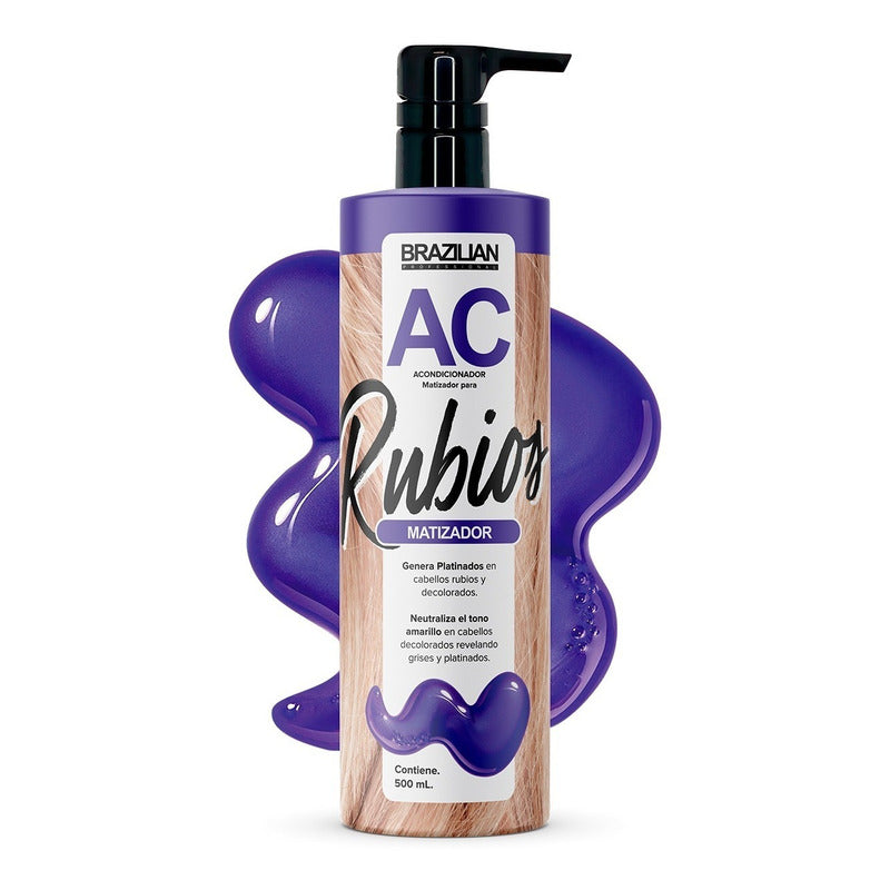 Acondicionador Matizador Brazilian 500ml. Rubios Platinados