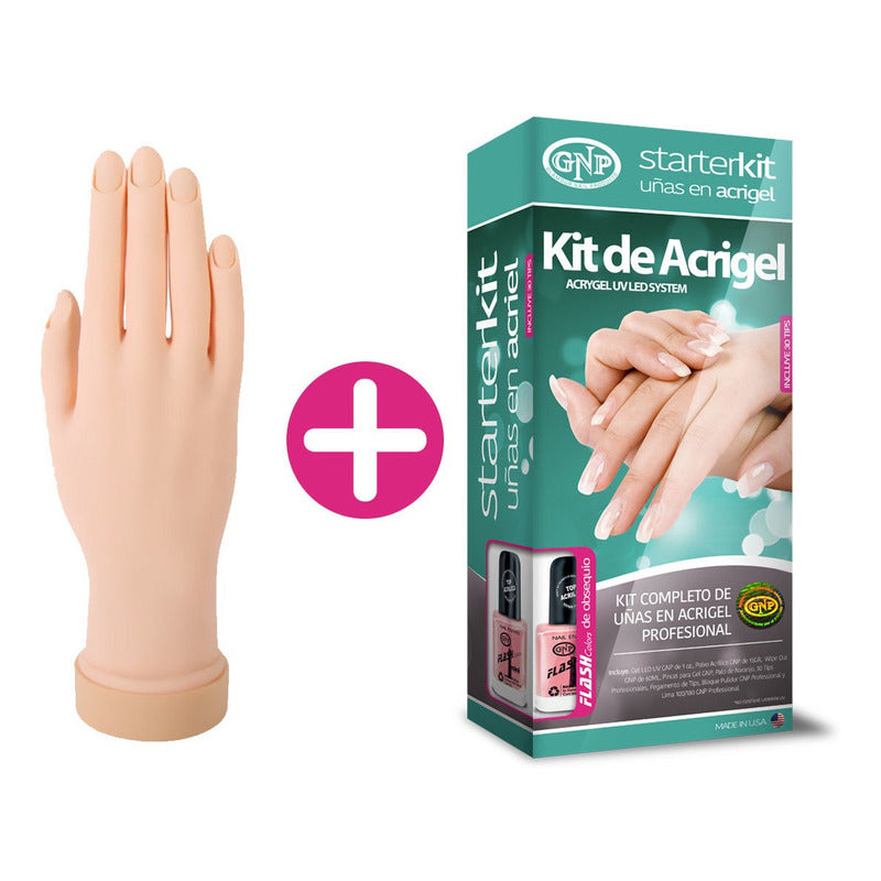 Kit De Acrigel Gnp Con Mano De Practica Transparente