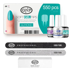 Kit De Soft Gel Tips Gnp Con Pegamento, Primers Y Limas