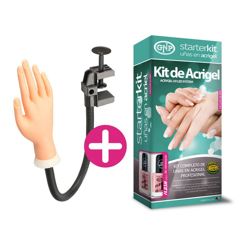 Kit De Acrigel Gnp Y Mano Con Soporte Transparente