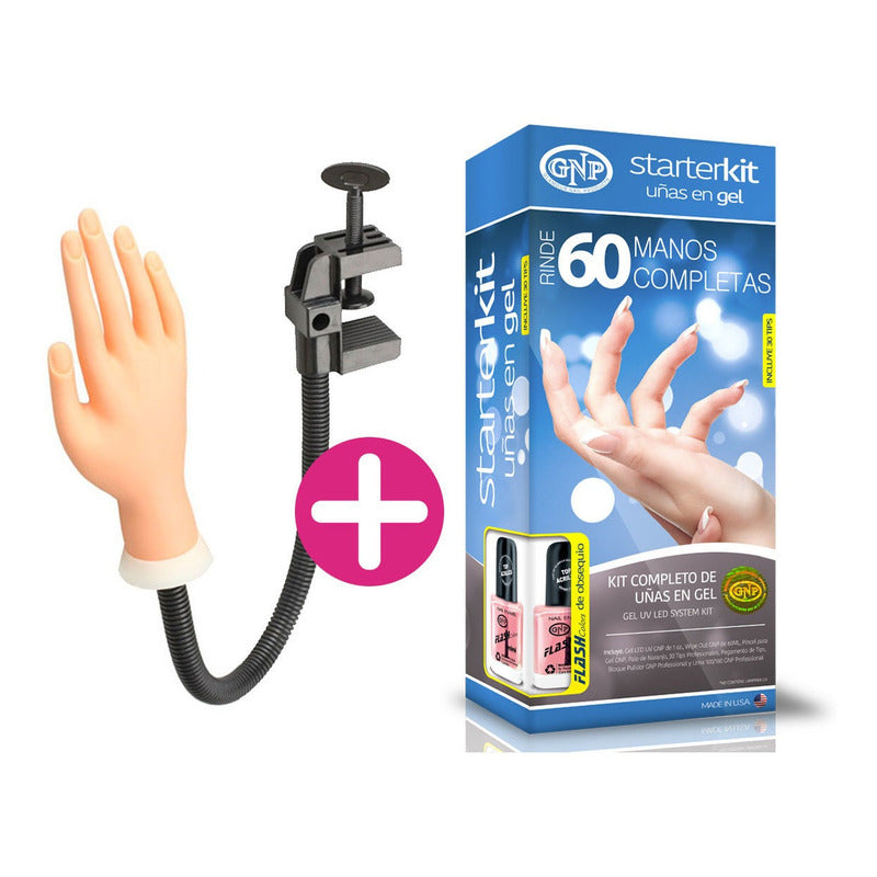 Kit De Uñas En Gel Gnp Y Mano Con Soporte Profesional Transparente