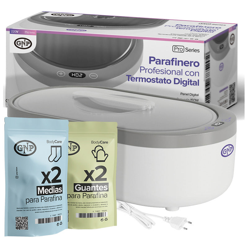 Kit Parafinero Gnp 2l Digital + Guantes + Medias Tratamiento