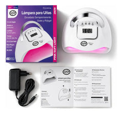 Lámpara Led Uv Gnp 280w Profesional Para Uñas Con Sensor Automático, Pantalla Digital, 66 Leds, Temporizador, Para Esmalte Semipermanente, Gel Y Polygel Blanco