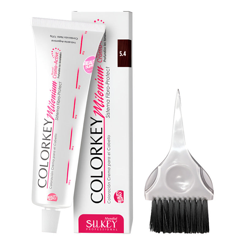 Kit Tinta Silkey Colorkey Milenium 120g + Pincel De Tinta 5.4