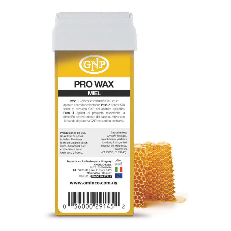 Cera Depilatoria Miel Gnp X12 Cartuchos Roll On Profesional