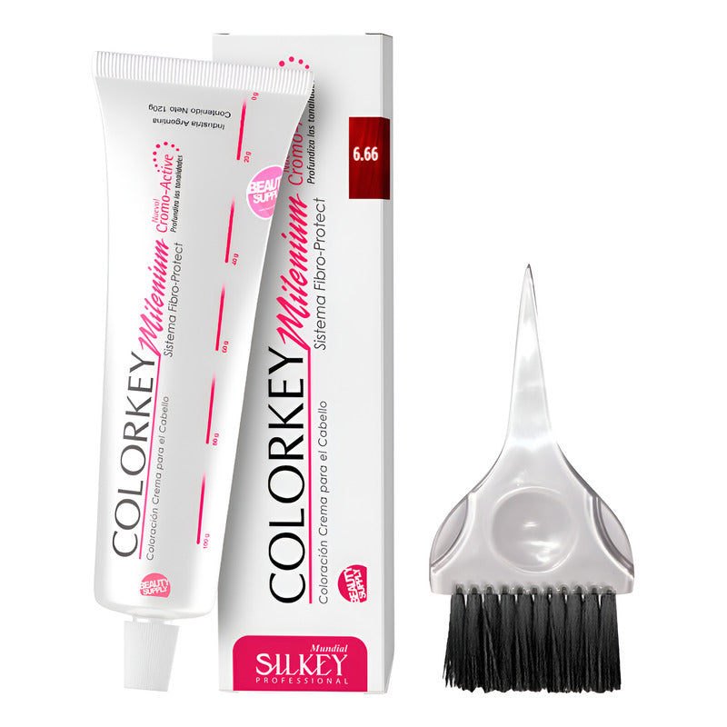 Kit Tinta Silkey Colorkey Milenium 120g + Pincel De Tinta 6.66