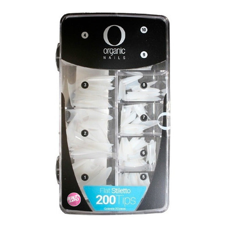 Tips Stiletto Organic Nails, Caja De 200
