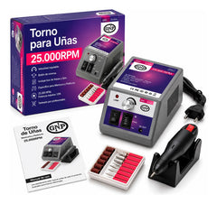 Lámpara Uv Para Uñas Gnp 180w Digital + Torno Gnp 25000 Rpm