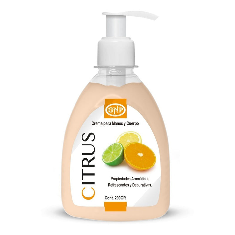 Crema Hidratante Para Manos Y Cuerpo Gnp 290ml Con Valvula