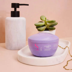 Set Alfaparf Smooth Shampoo 1000ml, Máscara 200ml Y Fluido 125ml Para Cabellos Rebeldes