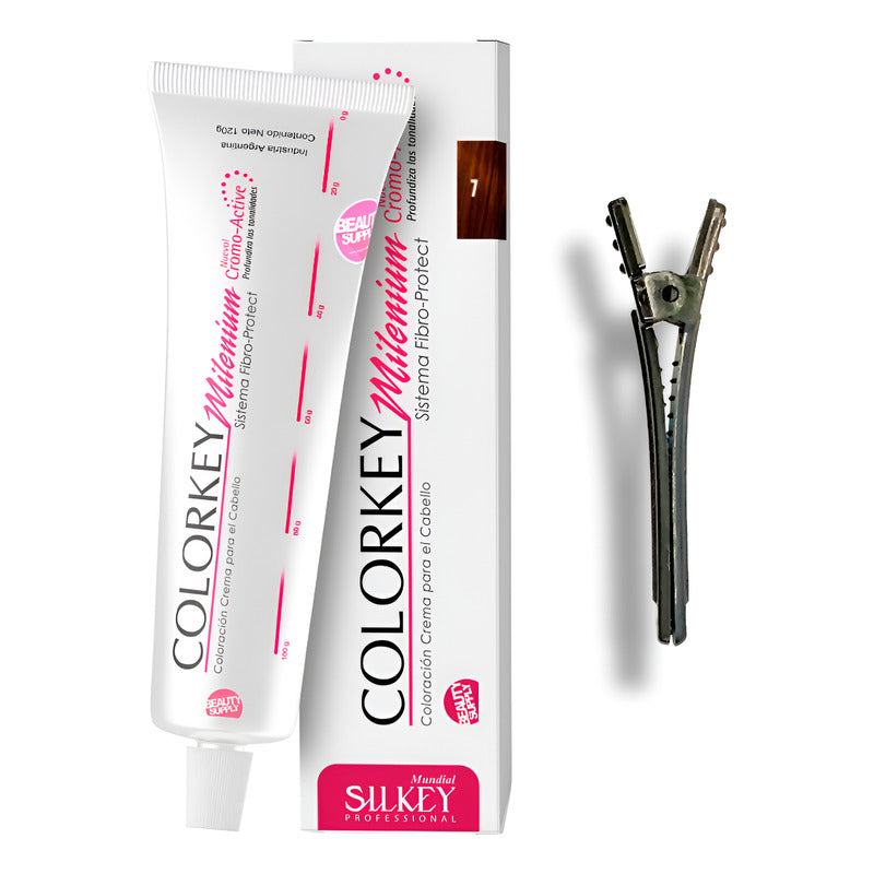 Tinta Silkey Colorkey Milenium 120g + Clip Pinza Plástica 7