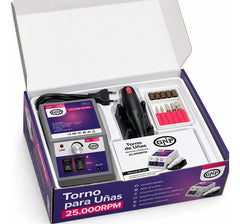 Lámpara Uv Para Uñas Gnp 180w Digital + Torno Gnp 25000 Rpm