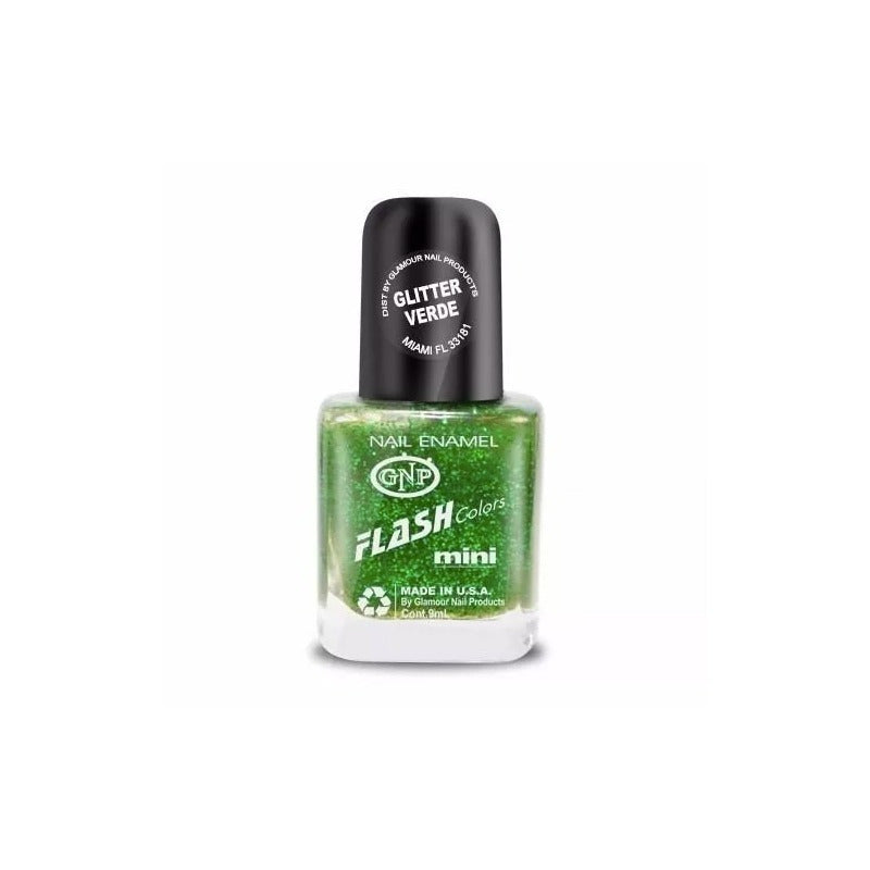 Esmalte De Uñas Americano Gnp Glitter Verde