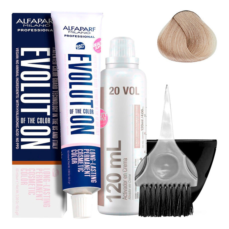 Kit De Tinta Alfaparf 60ml Con Bowl, Pincel Y Oxidante