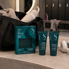 Kit Alfaparf Semi Di Lino Reparación Cabello Dañado Travel Size