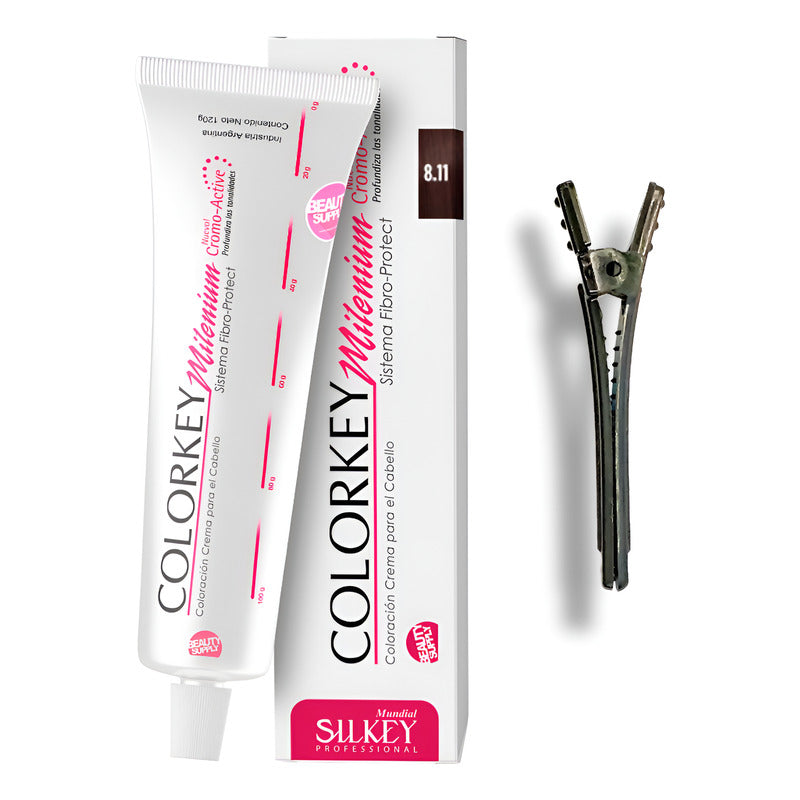 Tinta Silkey Colorkey Milenium 120g + Clip Pinza Plástica 8.11