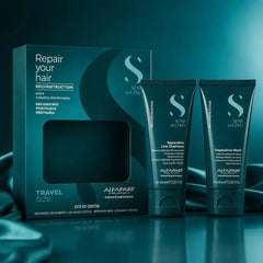 Kit Alfaparf Semi Di Lino Reparación Cabello Dañado Travel Size
