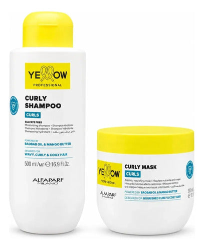 Kit Para Rizos Alfaparf Yellow Con Shampoo Y Mascara