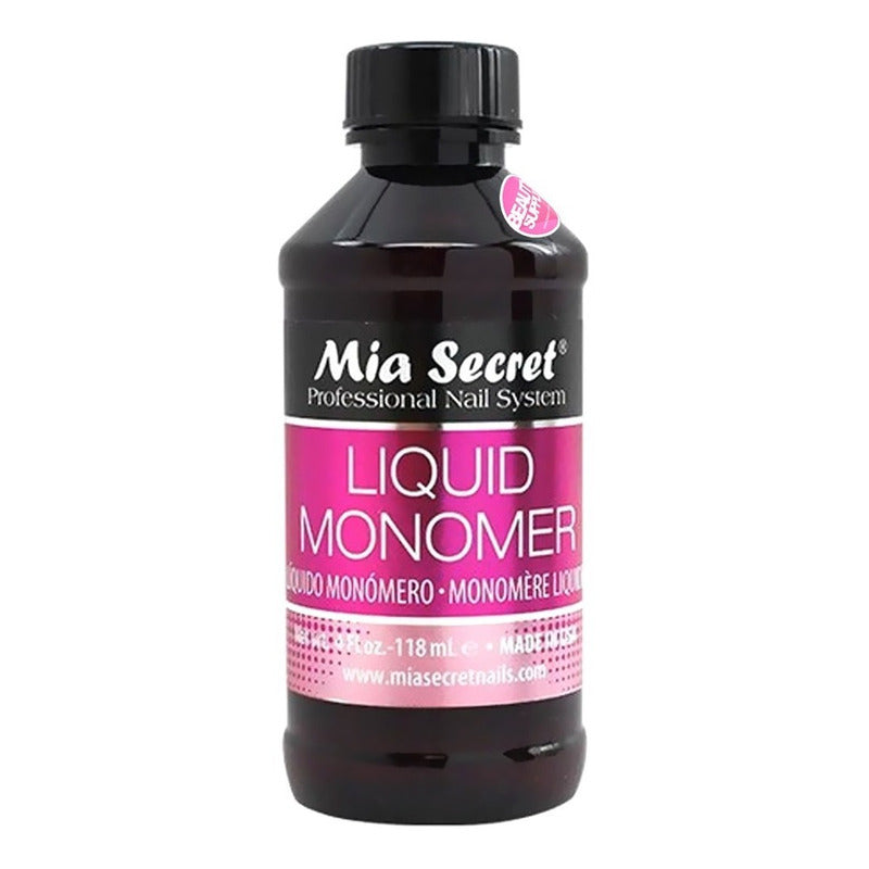 Mia Secret Monómero 118ml Líquido Acrílico Profesional Uñas