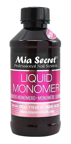 Mia Secret Monómero 118ml Líquido Acrílico Profesional Uñas Transparente